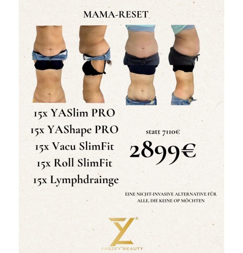 Bodyforming-Paket 8 – Mama Reset (15x YASlim Pro, YAShape Pro, Vacu SlimFit, Roll SlimFit, Lymphdrainage)